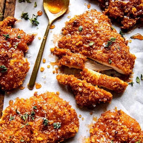 Baked Crunchy Hot Honey Chicken