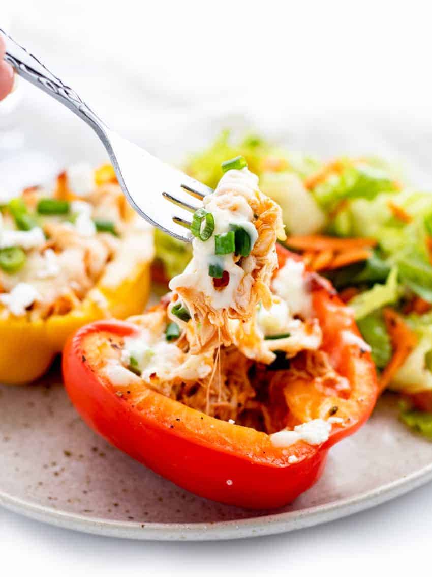 Buffalo Chicken Stuffed Peppers