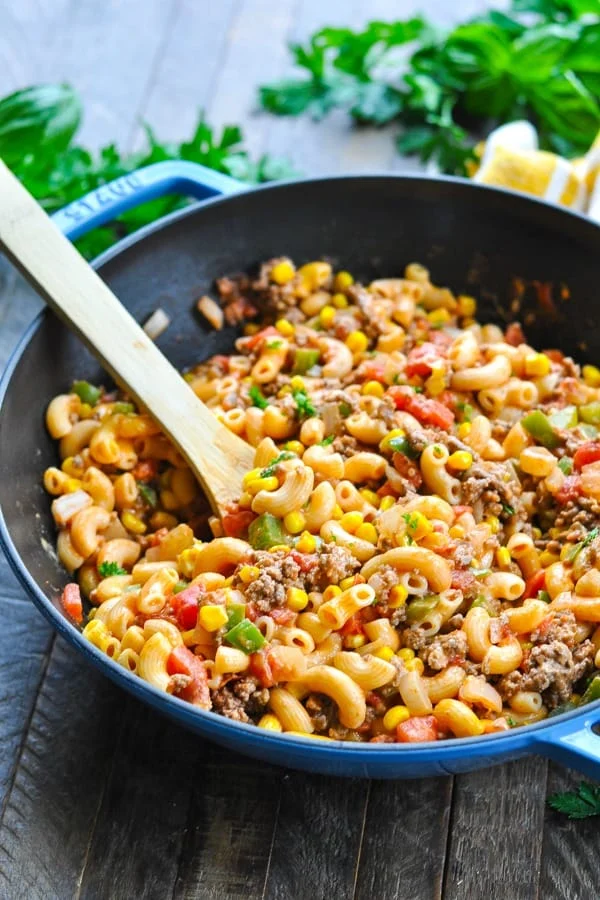 Cheesy Ground Beef Pasta