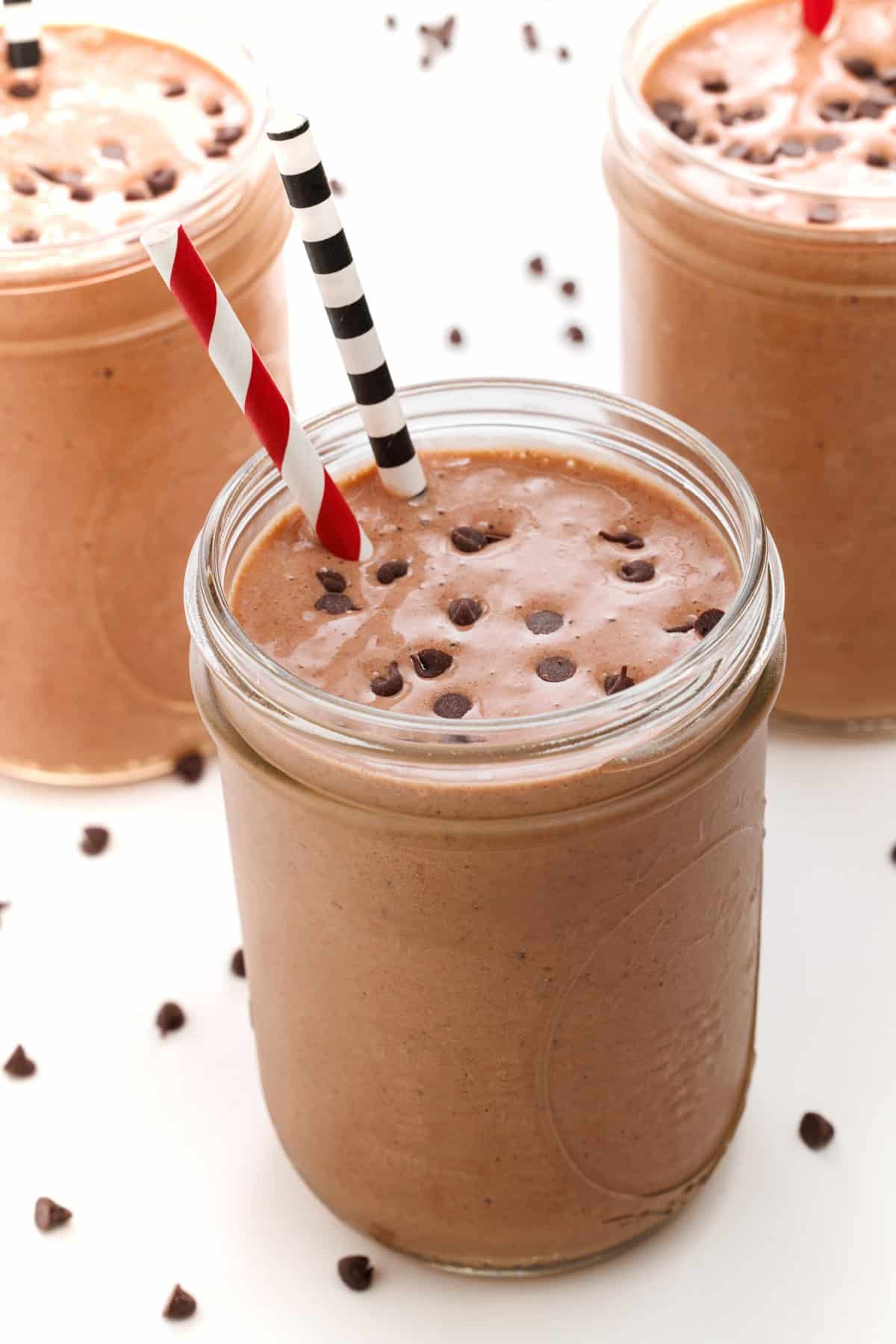 Chocolate Strawberry Protein Smoothie