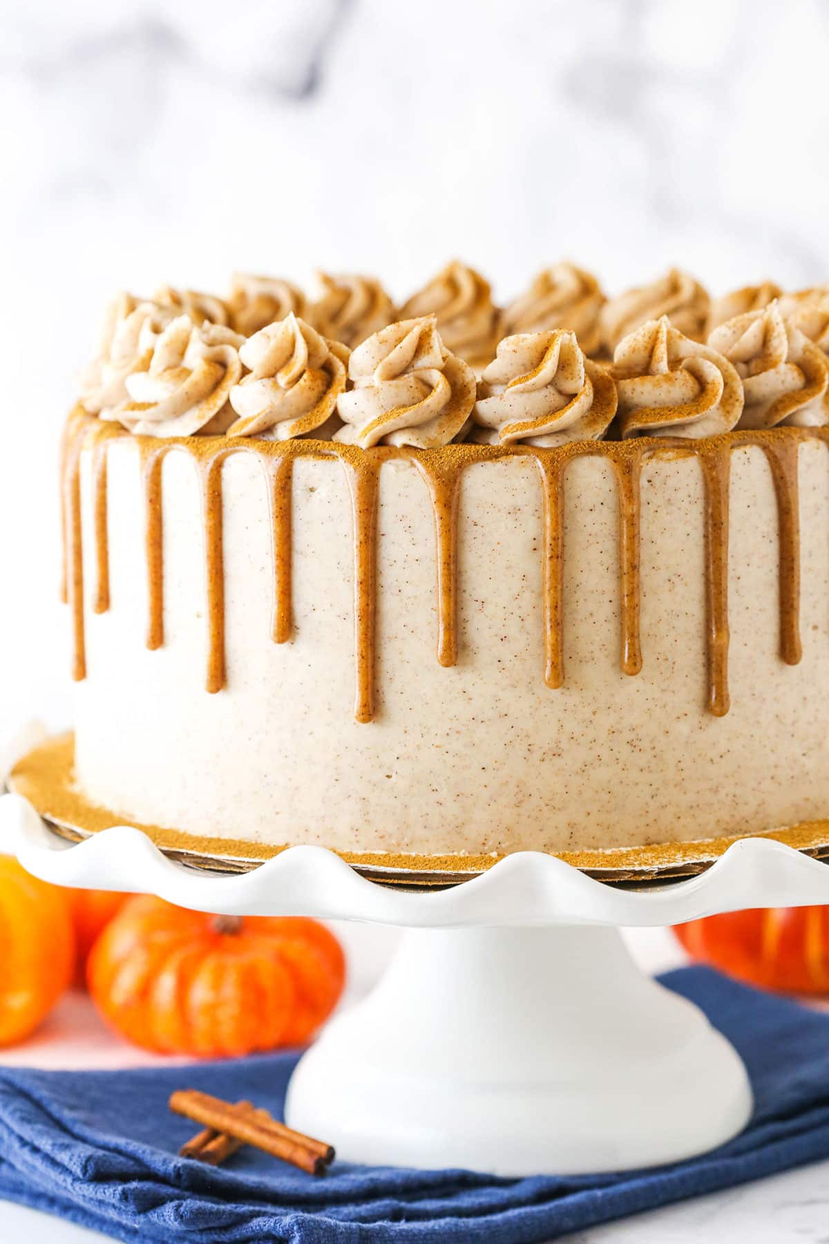 Pumpkin Layer Cake With Cinnamon Cream Cheese Frosting