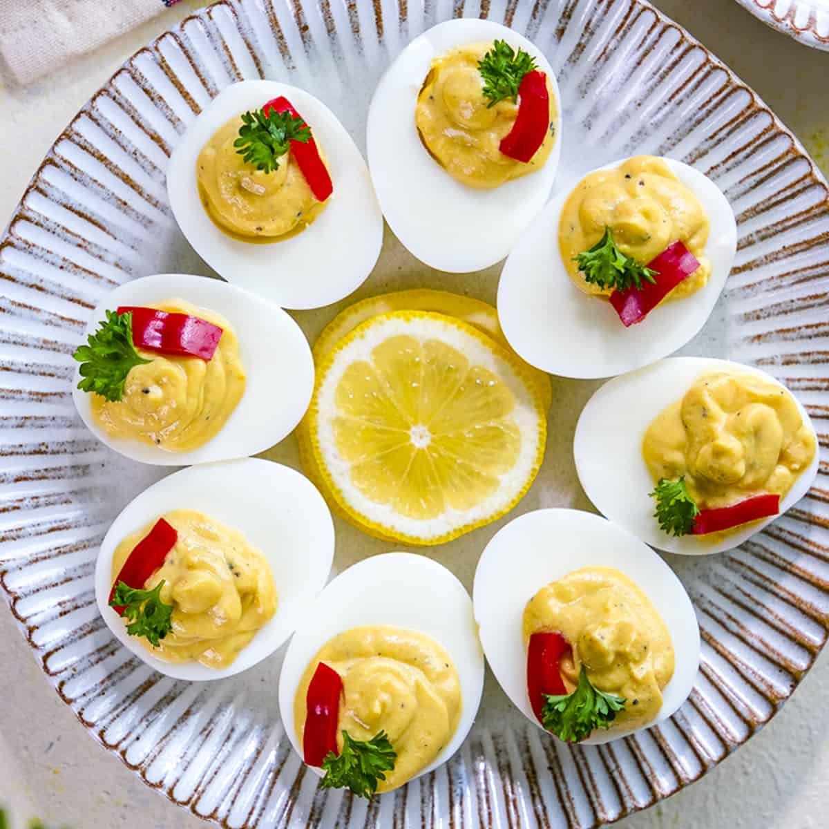 DEVILED EGGS NO MAYO