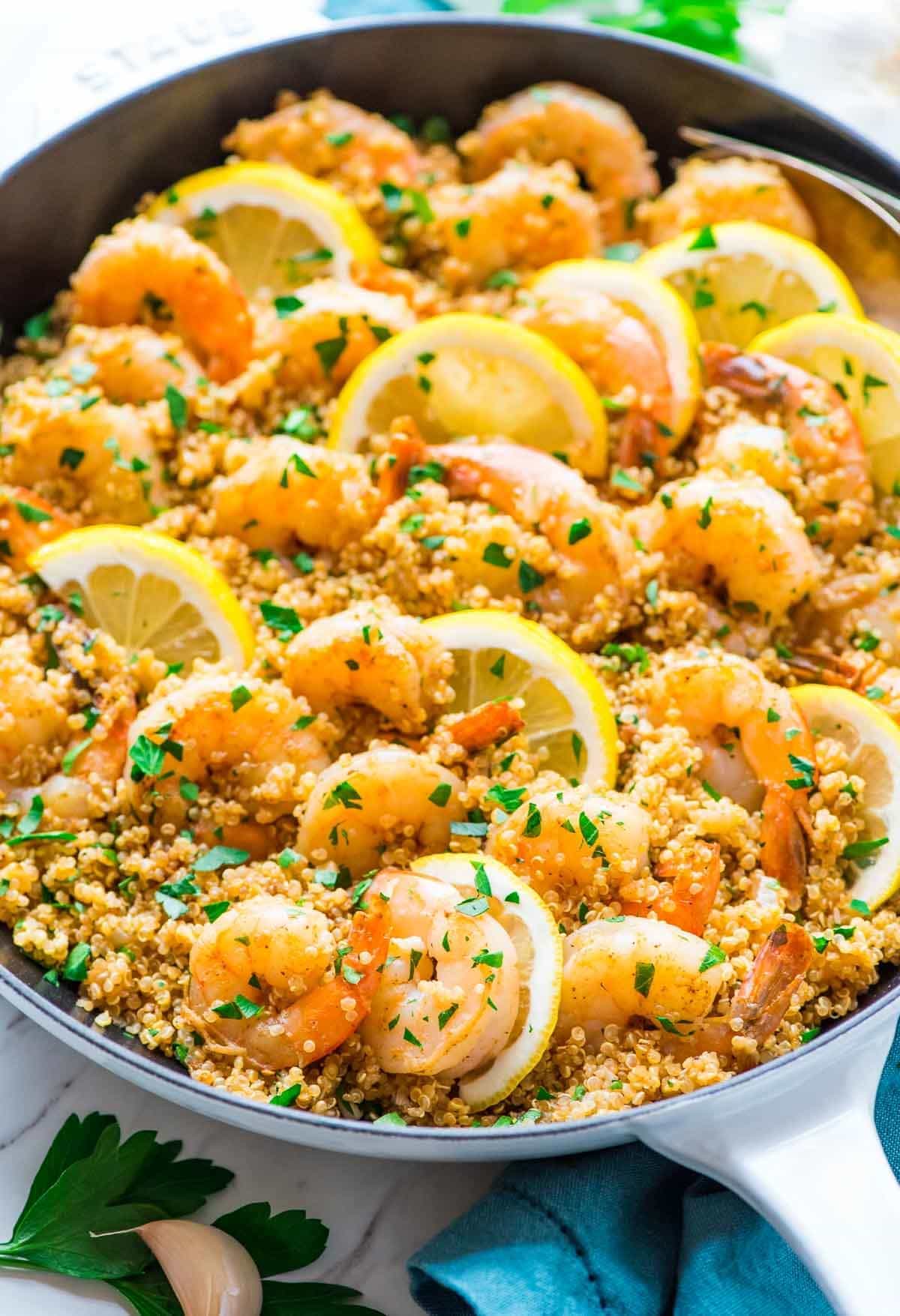 Garlic Butter Shrimp With Quinoa