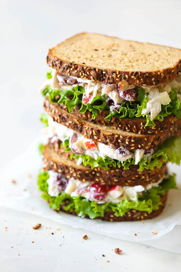 GREEK YOGURT CHICKEN SALAD SANDWICH