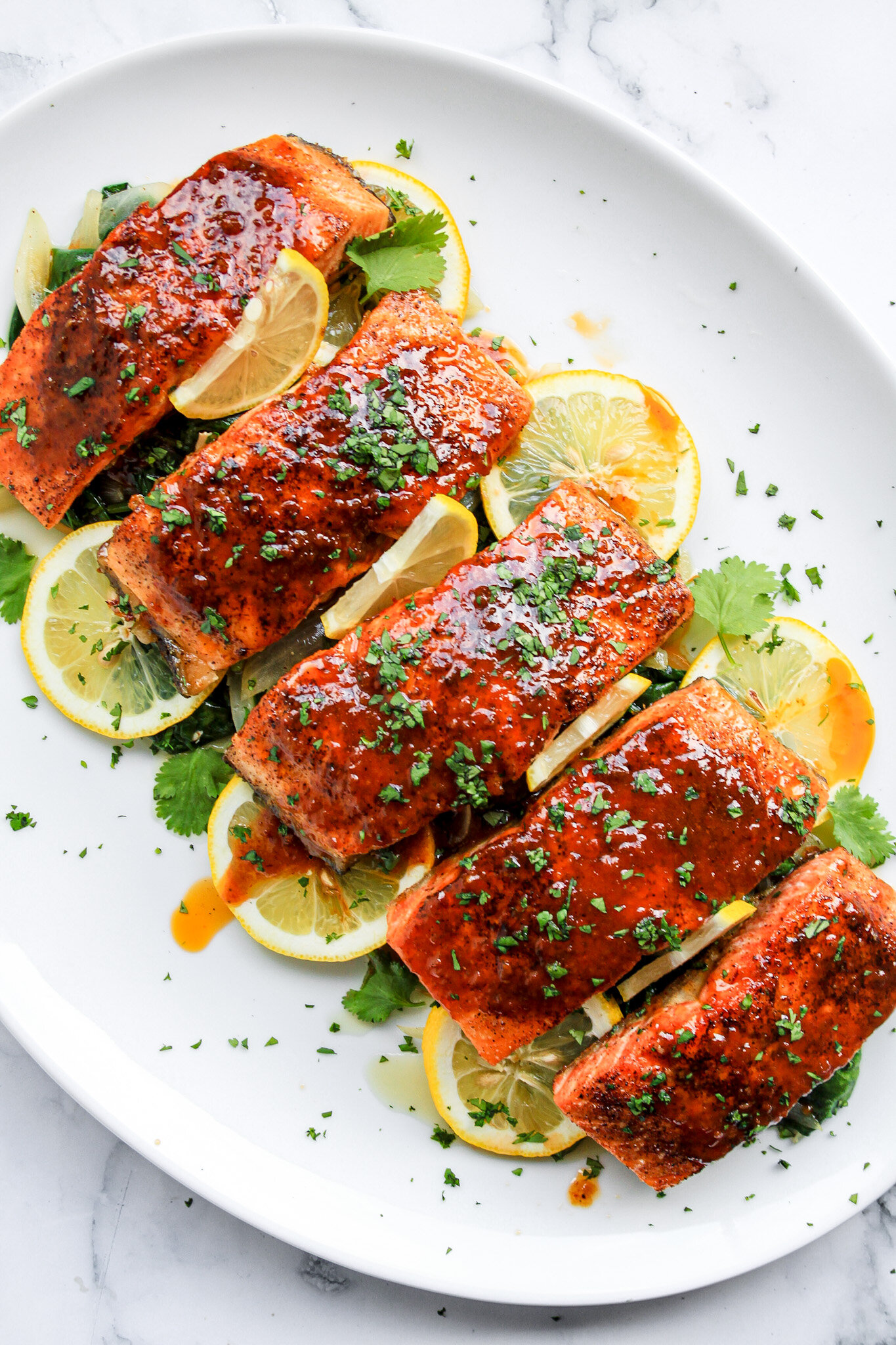 Garlic Butter Baked Trout