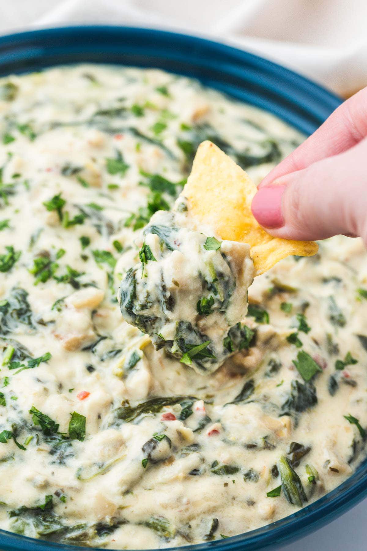 Instant Pot Spinach Artichoke Dip