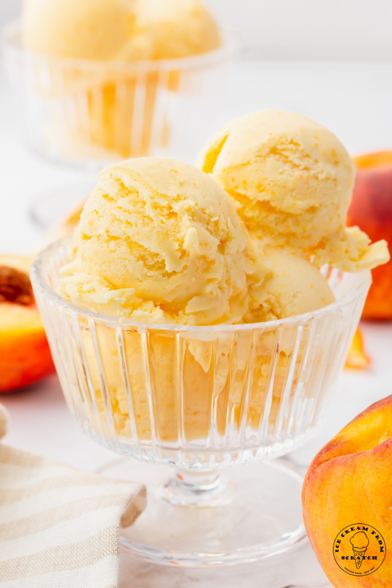 Homemade Peaches & Cream Ice Cream