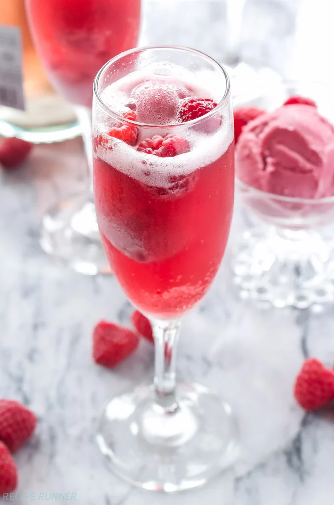 Raspberry Sorbet Bellini