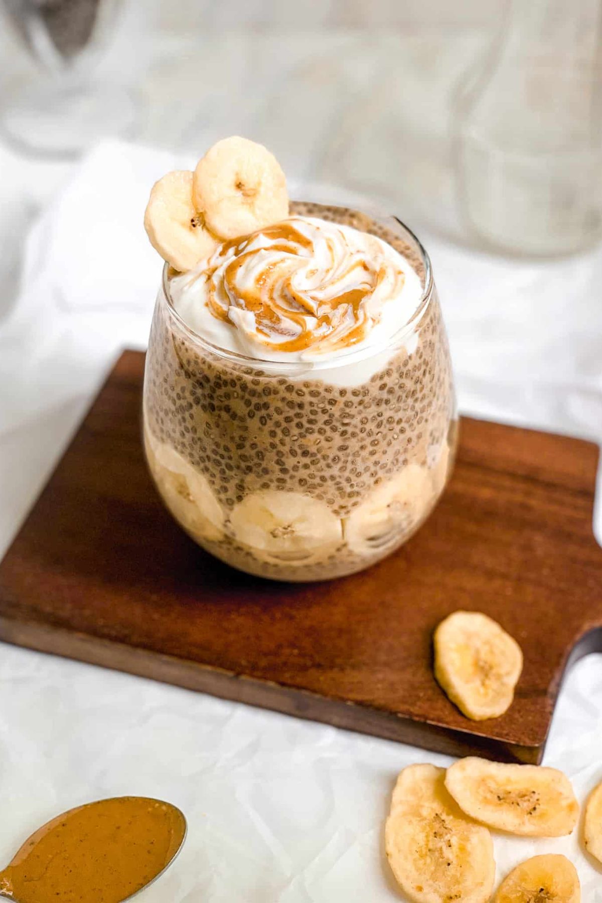 Peanut Butter Banana Crunch Chia Seed Pudding