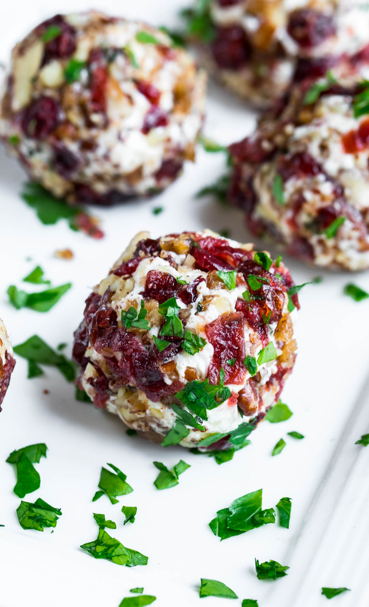 Cranberry Pecan Goat Cheese Truffles