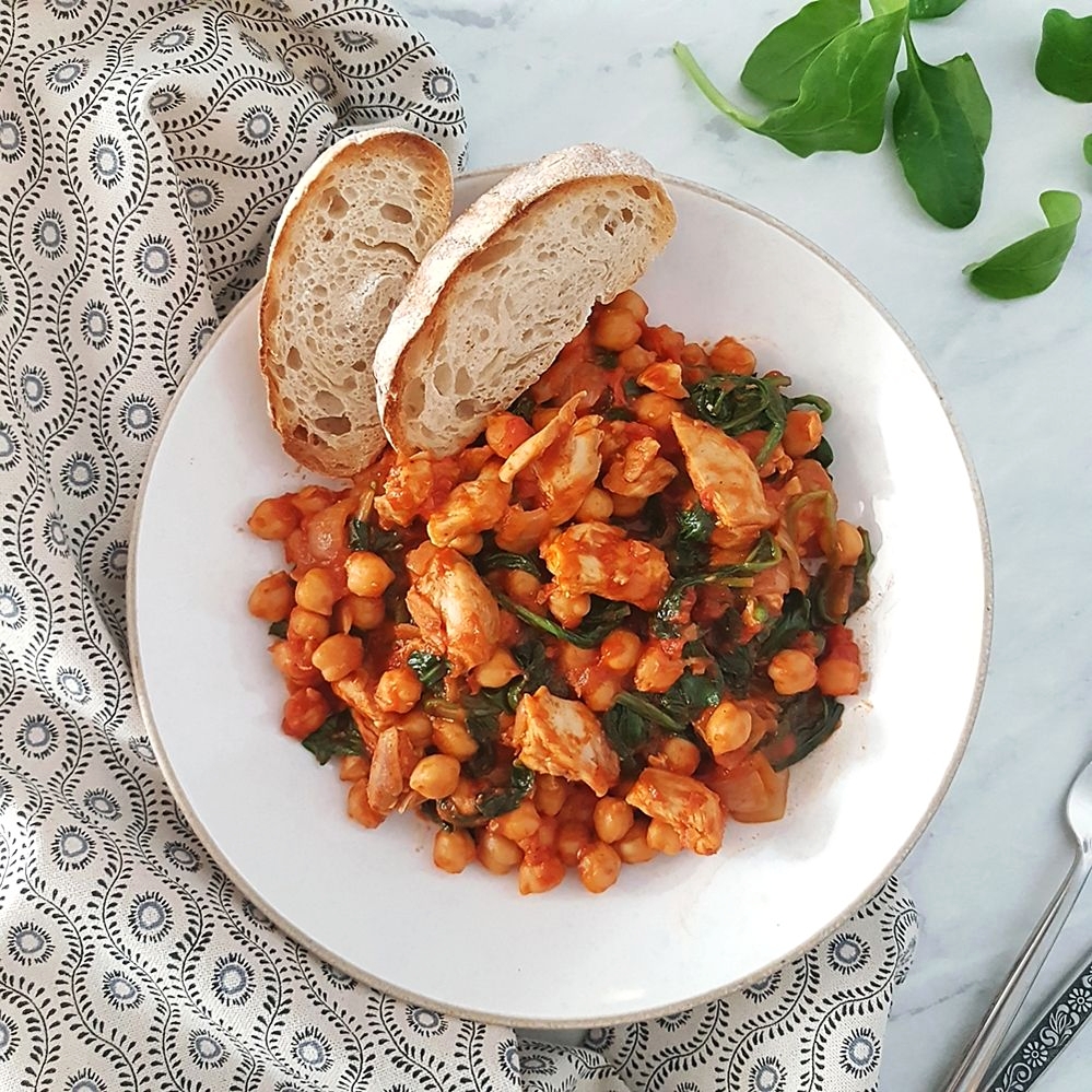 African Chicken, Chickpea & Tomato Skillet