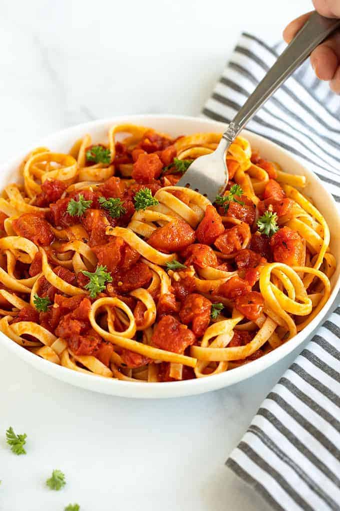 Pasta with Tomato Butter Sauce
